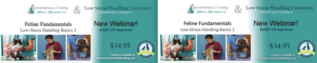 low-stress fear free cat handling by Alana Stevenson